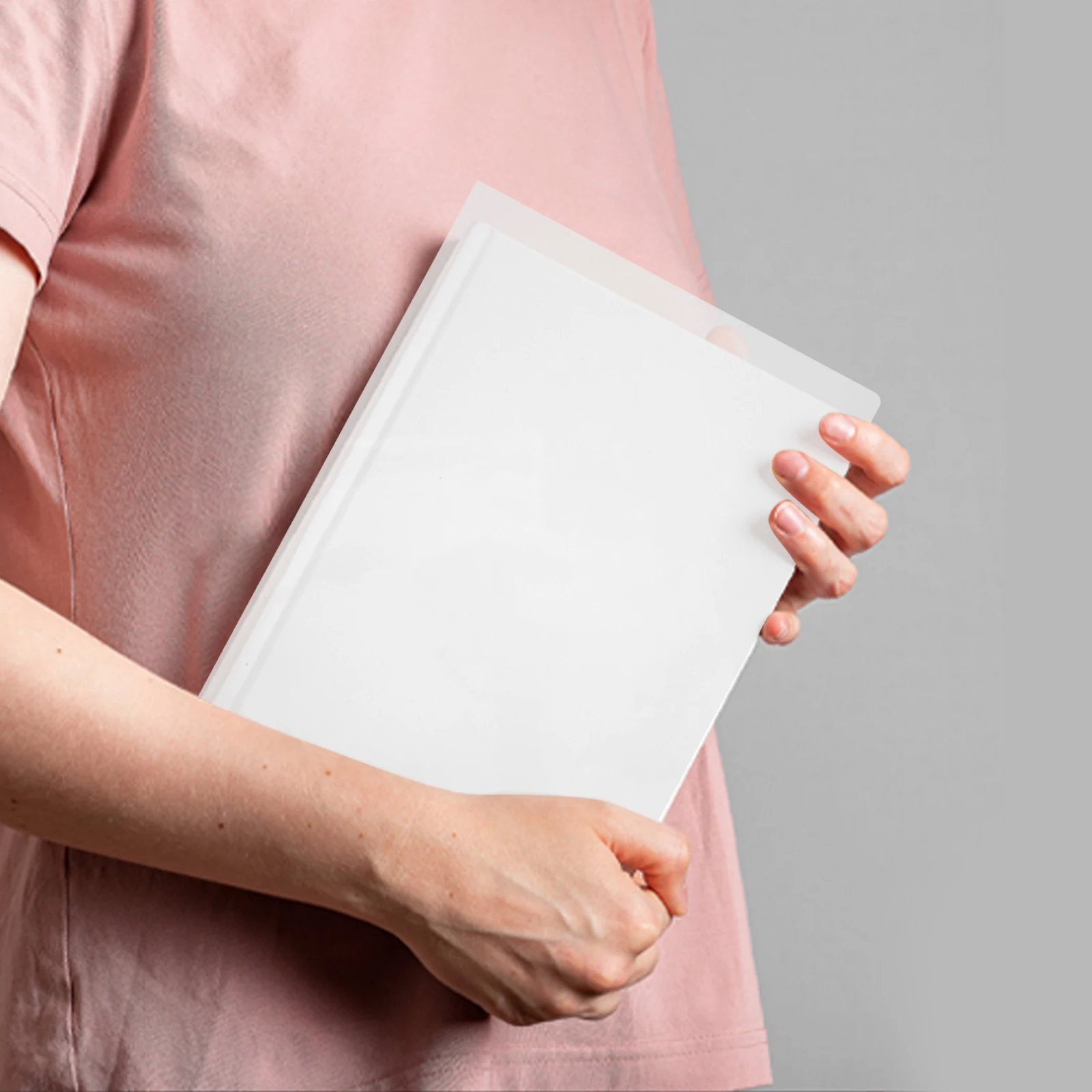

10 Pcs L Shaped Transparent File Folders A4 Size Clear Plastic Sleeves for Office School Document Storage ganizers