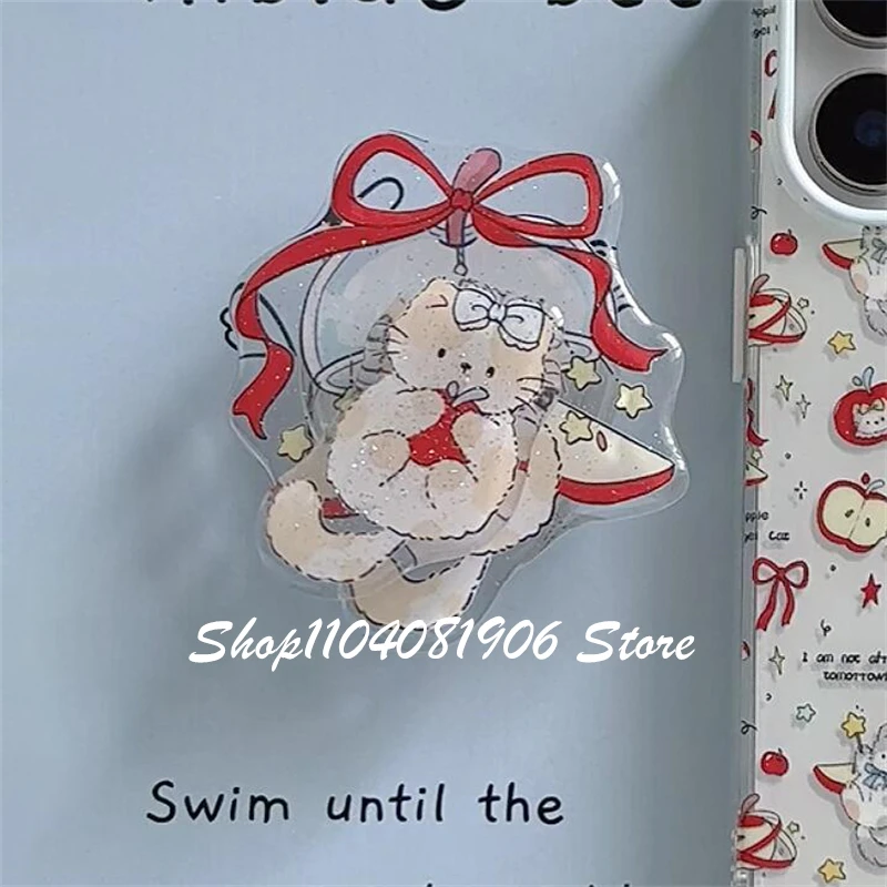 

Korean Cute Rotate Cat Grip Tok Griptok Bracket for IPhone 16 15 Samsung Phone Accessories Phone Holder Ring Support Phone Stand