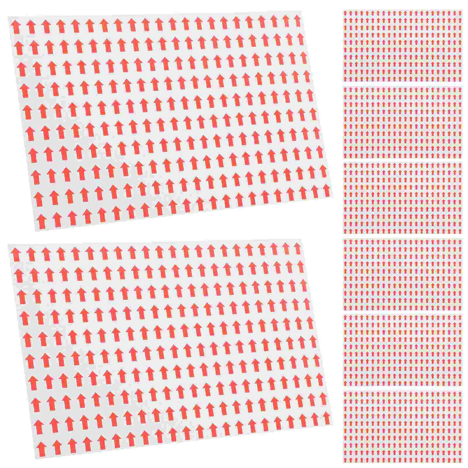 80 Pcs Refrigerator Notes Red Arrow Sticker Self-adhesive Decals 9*12mm Identification Stickers Peel Label Rework