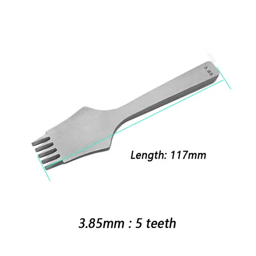 Leather Craft Punches Tool Set Pricking Iron French Chisel with Polished Prongs 2.7/3.0/3.38/3.85mm for Punching Stitching Holes - Image 8