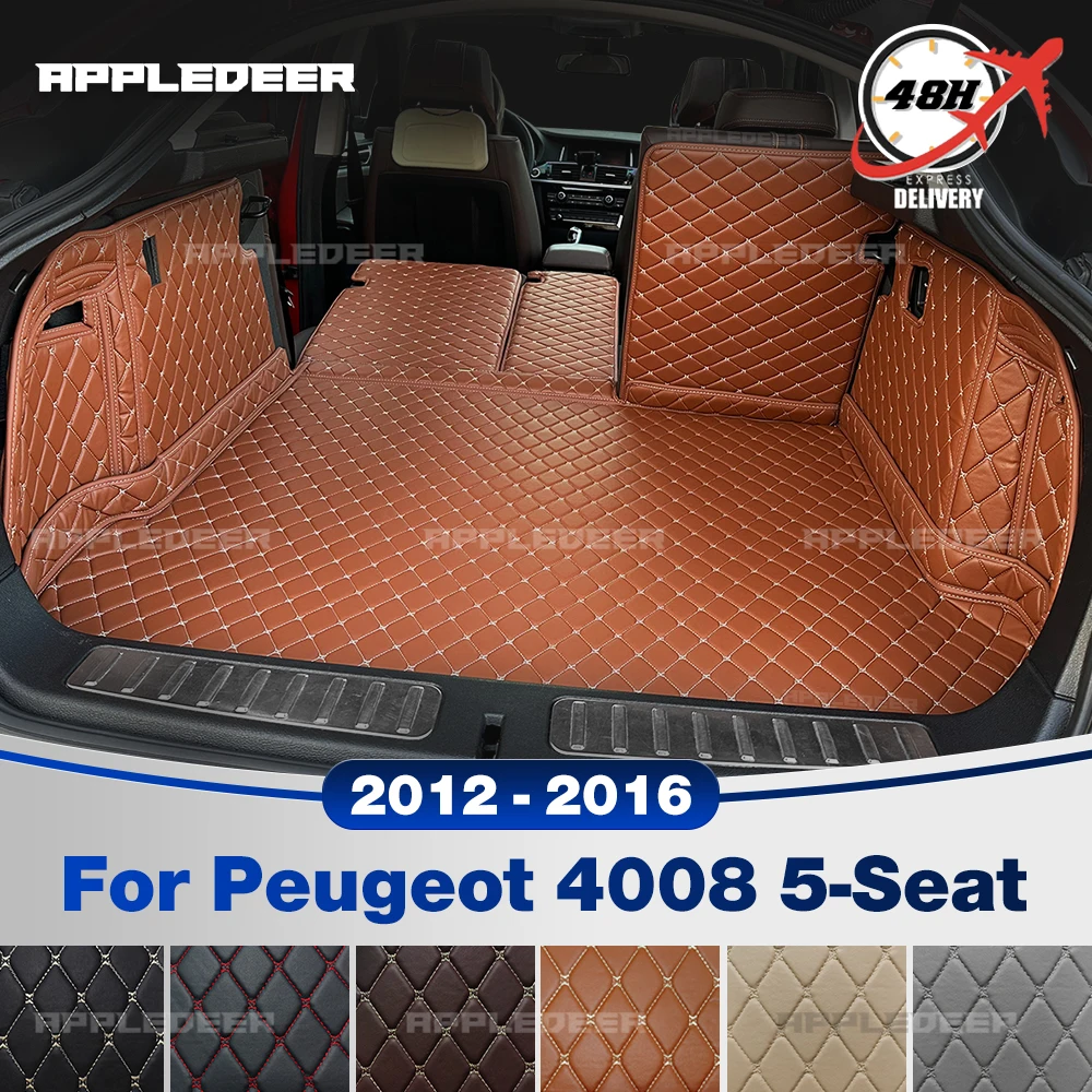 

For Peugeot 4008 5-Seat 2012-2016 15 14 13 Auto Full Coverage Trunk Mat Car Protective Pad Cargo Liner Interior Accessories
