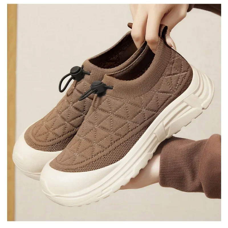 

Spring new women's shoes, one foot mom shoes, polyurethane soft soled comfortable women's shoes, cute round toe sneakers women