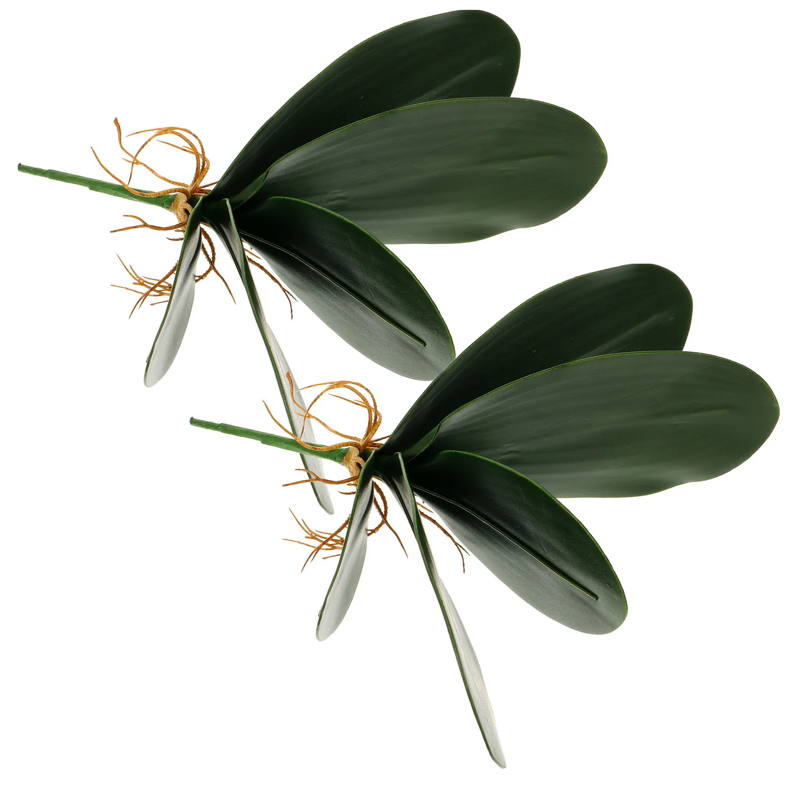 

2Pcs Artificial Plastic Phalaenopsis Leaf Fake Simulation Leaves Green Home Decor Wedding Party Artificial Plant