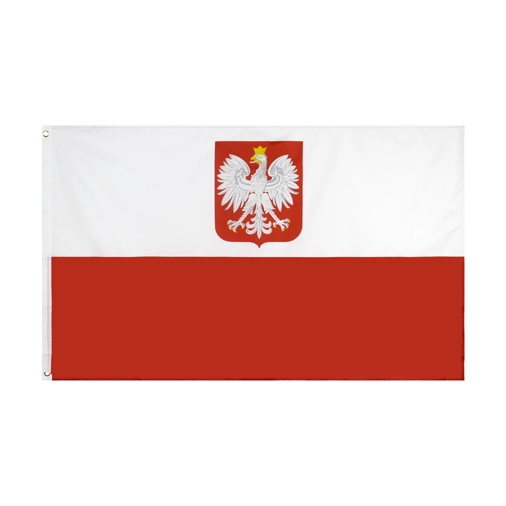 2×3FT Poland Polska Thuringia Emblem Flag Polyester Printed Banner Tapestry For Decor
