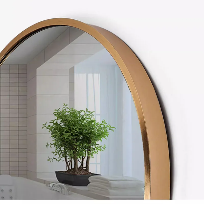 Image 6: Miroir Arqué de Style Moderne, Lumière de Luxe Murale, Décoration de Chambre à Coucher pour la Maison