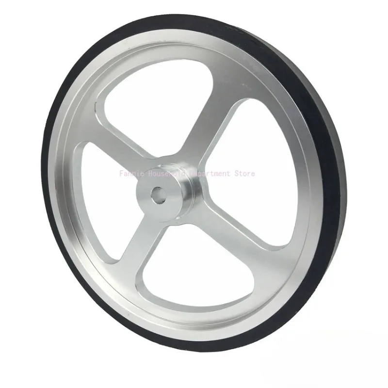 Aluminum Encoder meter wheel Synchronous wheel OVW Length measuring rubber wheel Dia 160mm hole 6 8 10 12 15mm