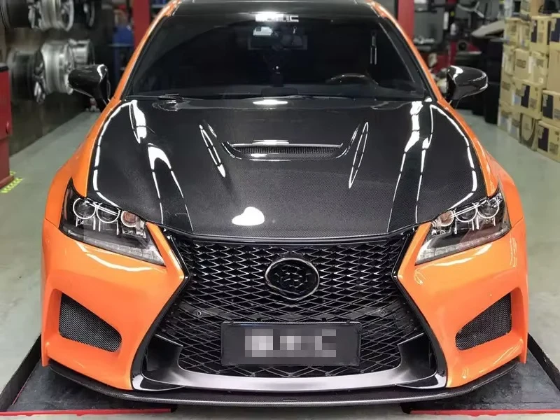 Carbon Fiber Car Engine Cover Auto Hood for  GS300 GS350 GS500 2012-2019 Style KK