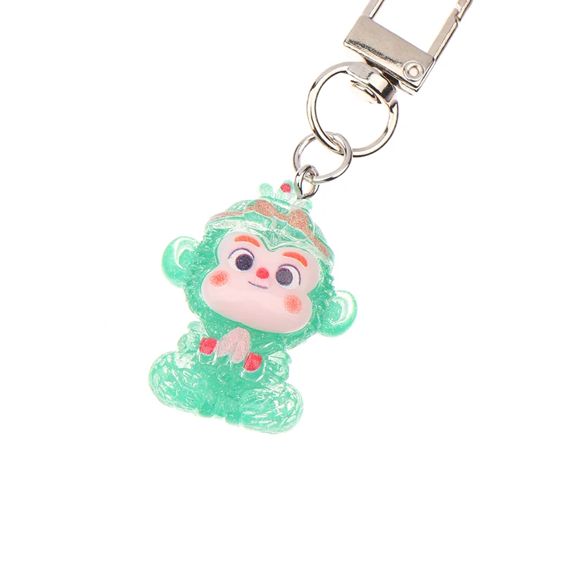 Cartoon Luminous Random Color Monkey Keychain Glow-in-the-dark Backpack Hangings Pendant Decoration Girlfriends Gifts