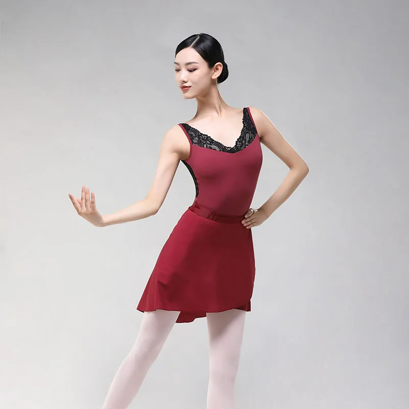 Frauen Spitze V-ausschnitt Und V-back Ballett Trikots für Erwachsene Dance Kostüm Bademode Elegante Body Dancewear Gymnastik Trikot