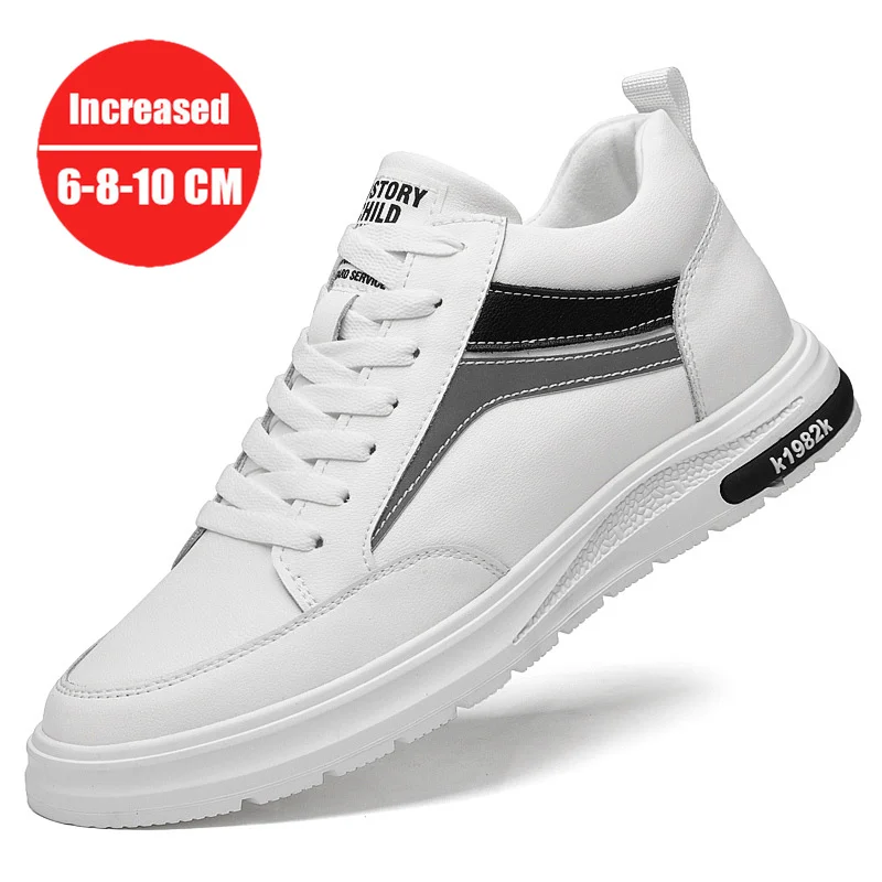 

Casual Lift Sneakers Men Elevator Shoes Height Increase Inner Heightening 6-8-10cm Men Fashion Sports Plus Size 37-44