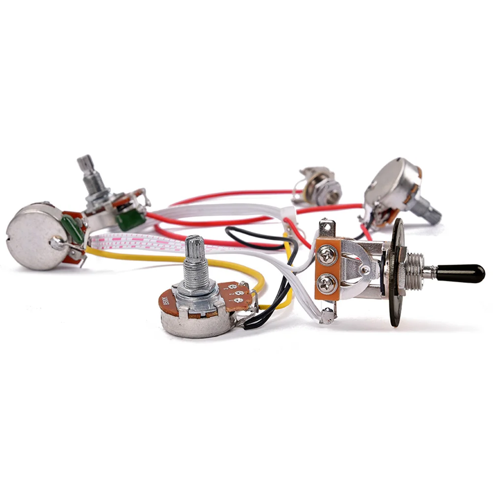 

Guitar Tone Control Jack Toggle Switch Parts Volume Electric Wiring Harness Kit