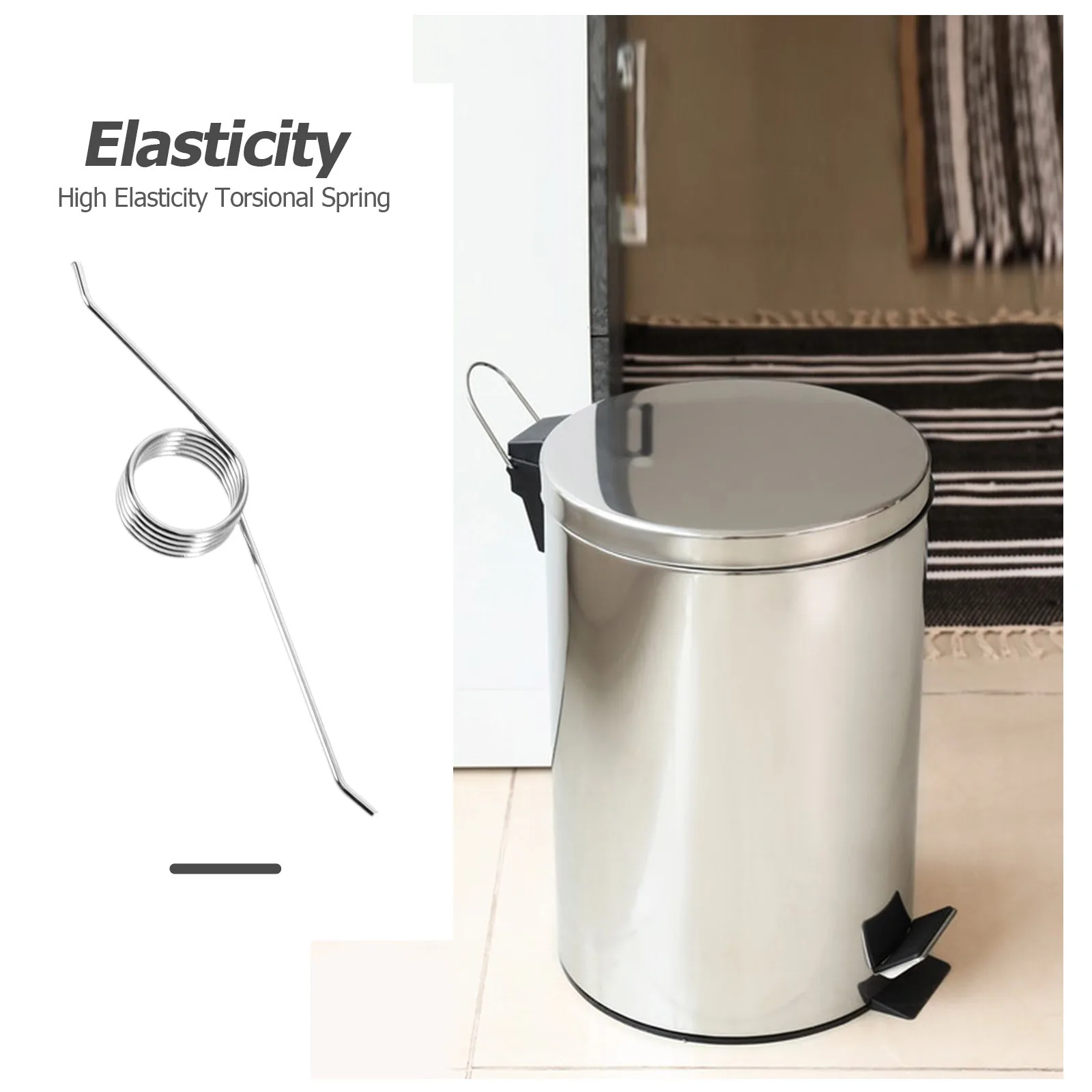 10 قطعة سلة المهملات الولائية الربيع مجموعة مرونة عالية دواسة القدم الصحافة استبدال آلية فتح الغطاء المنزلية في الهواء الطلق #4