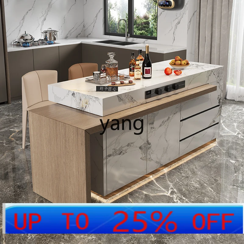 

lmm Island Table Dining Table Integrated Home Telescopic Rotating Movable Italian Minimalist Western Kitchen Guide Table