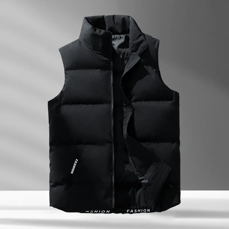 

Утепленный теплый жилет без рукавов, модная верхняя одежда, пальто, весенне-осенняя мужская куртка, однотонная женская одежда, новый мужской повседневный жилет большого размера
