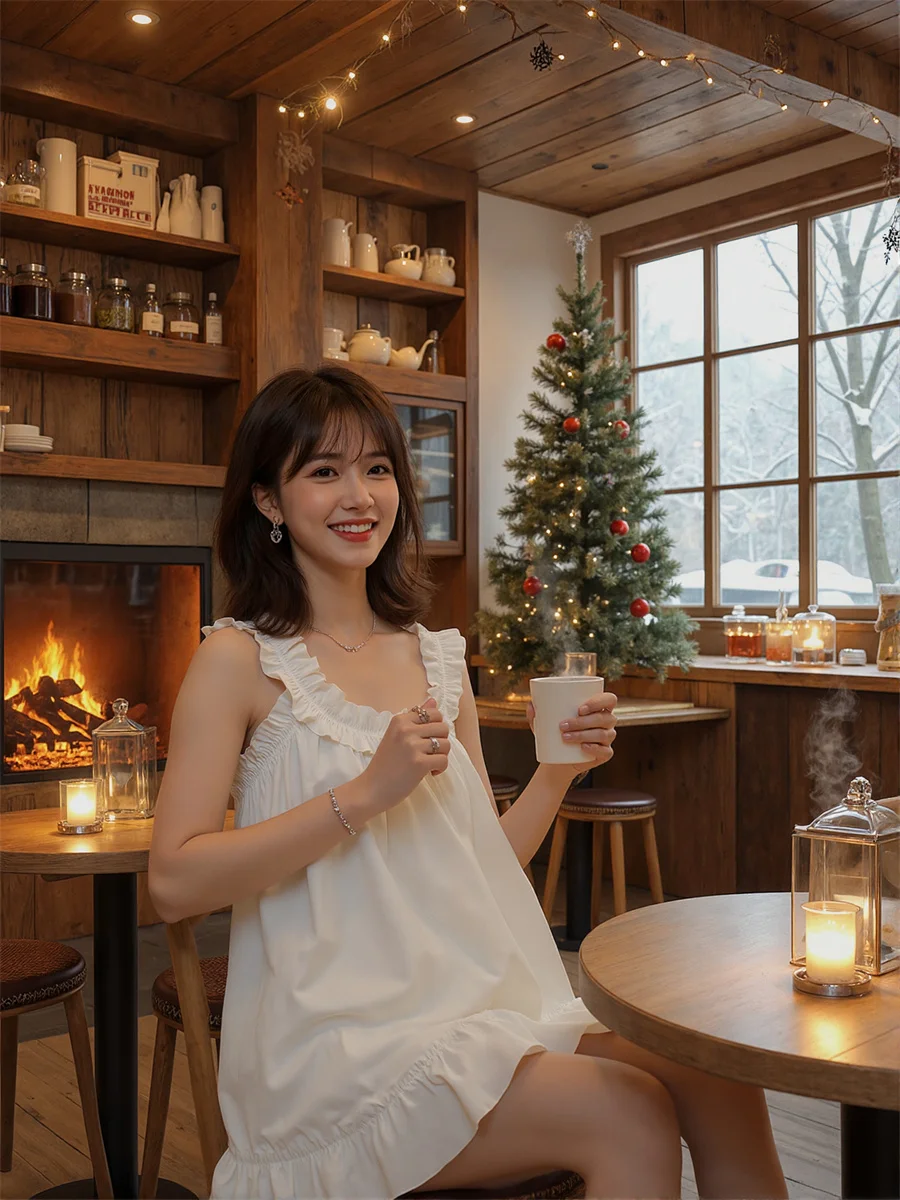 เดรสผู้หญิงสไตล์ชิคสำหรับฤดูหนาวและฤดูร้อน ทรงหลวม มินิเดรส หวาน เซ็กซี่ ผ้าฝ้าย ผ้าซาตินเนื้อบาง คอ halter ทรงเข้ารูป ทรงกระโปรงบาน ทรงเพรียวบาง สไตล์ preppy