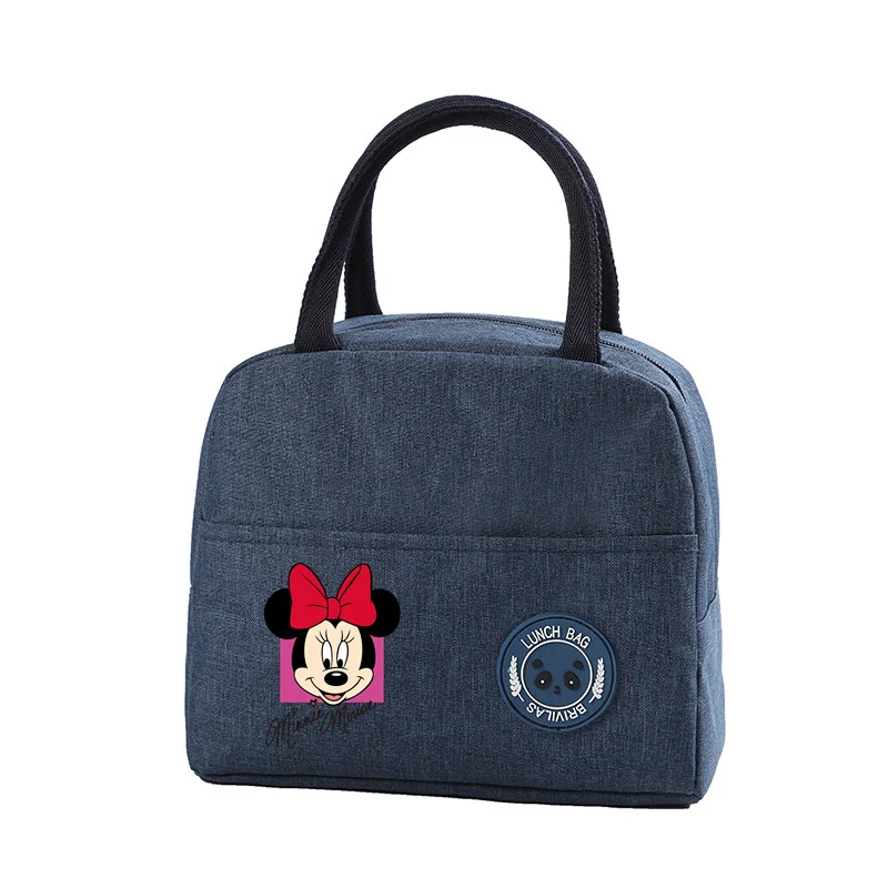 2024 Disney mickey Minnie Mouse Aluminum Foil Insulation Bags Portable Pouch Food Picnic Fresh Cooler  Lunch Bag for Women Kids