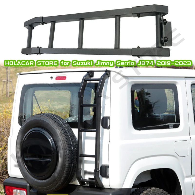 Car Rear Door Tailgate Ladder Protective Frames for Suzuki Jimny JB74 JB64 2019 2020 2021 2022 2023 Exterior Accessories