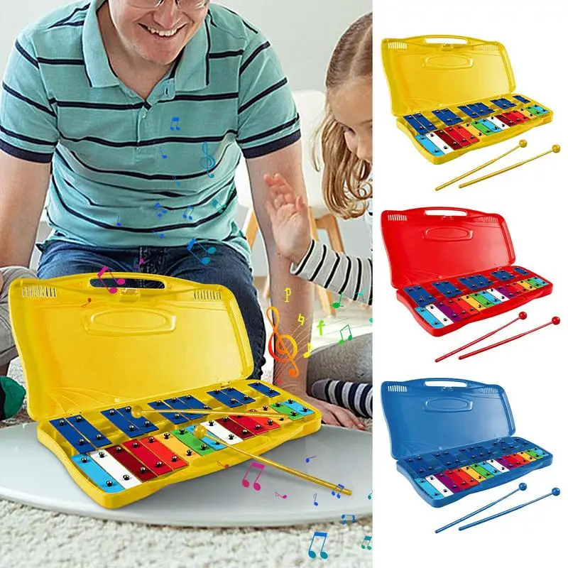 

Glockenspiel Xylophone Metal Chromatic Xylophone Instrument Colorful Musical Early Educational Toys For Thanksgiving Holidays