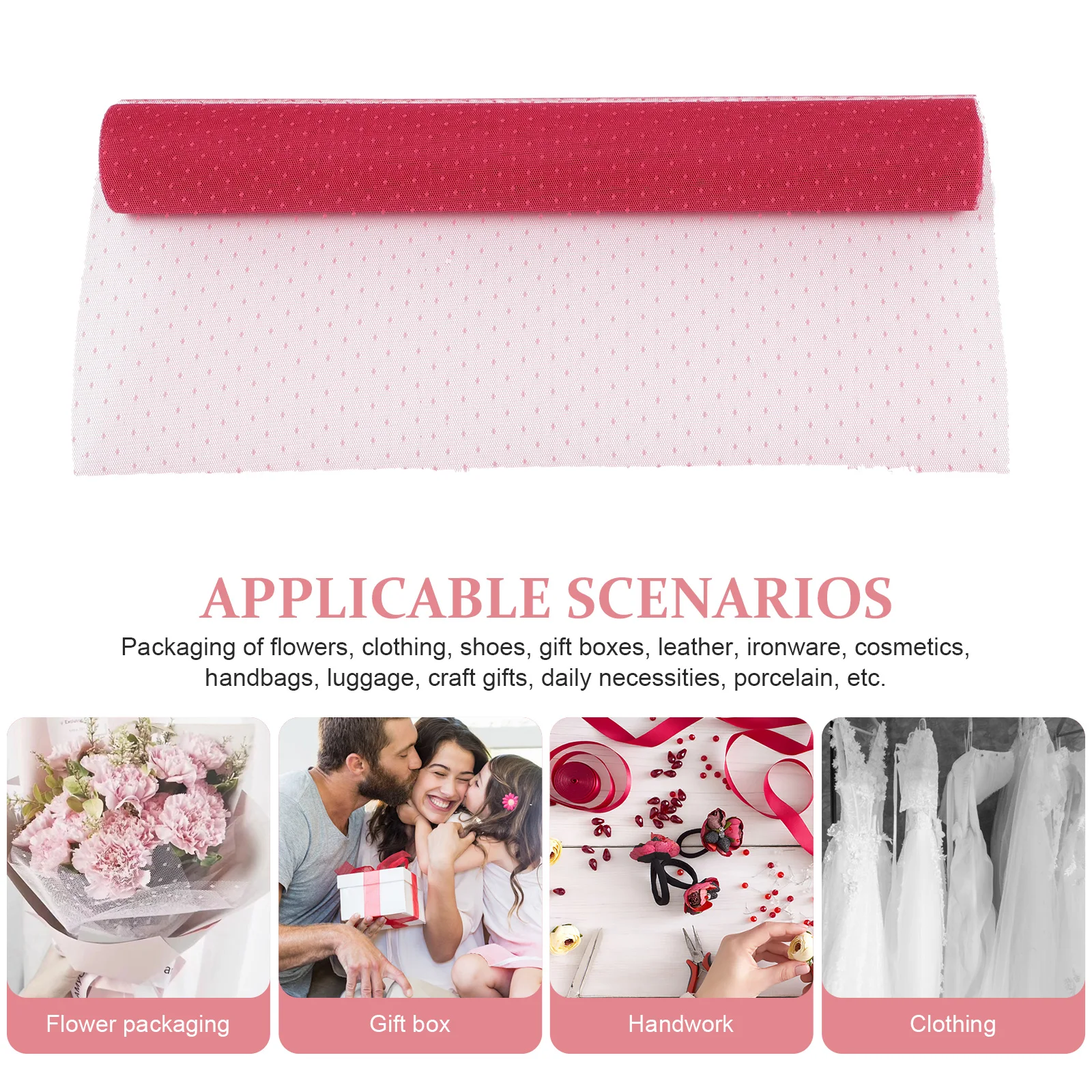 

Dotted Yarn Wrapping Material Flowers Florist DIY Bouquet Mesh Flower Bouquet Gauze Gift Packing Mesh Fresh Flower Packing Gauze