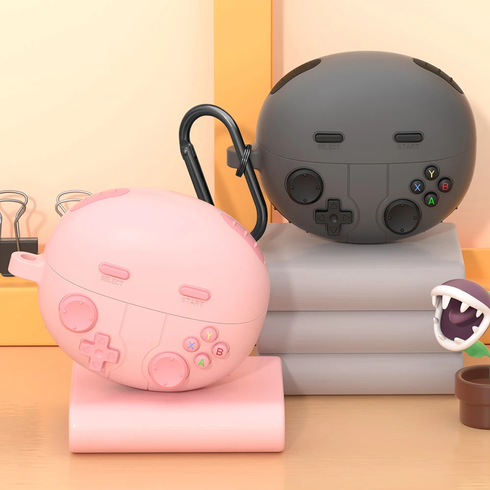 3D GamePad мультяшный чехол для наушников для Huawei FreeClip, милые силиконовые защитные чехлы для Huawei FreeClip Funda с крючком