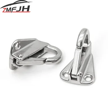 2 יחידות מתכת פלדת אל-חלד עם קפיץ נעילת פנדר הוק ימי סירה קפ...