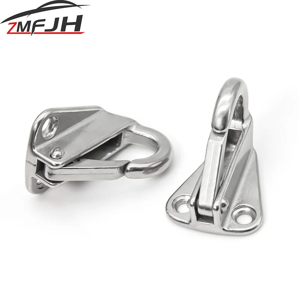 2PCS สแตนเลสสตีลสปริงล็อค Fender Hook Marine เรือฤดูใบไม้ผลิ Snap แนบเชือก Fending Hook เรืออุปกรณ์ฮาร์ดแวร์