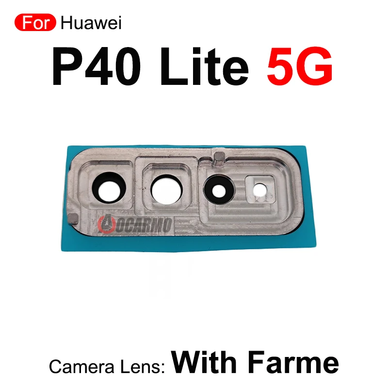 1 قطعة عدسة الكاميرا الخلفية مع إصلاح الإطار لهواوي P40 لايت 5G ميان مجلس اللوحة الأم غطاء حامل استبدال أجزاء