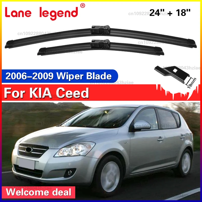 Für Kia Ceed 2006 2007 2008 2009 Auto Vorne Hinten Wischer Klingen Windschutzscheibe Windschutz Fenster Regen Pinsel Auto Zubehör 24 "18"