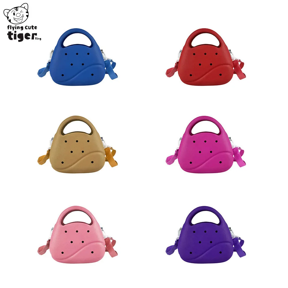 Crossbody-Tasche 1Eva Einfarbige DIY Perforierte Tasche Wasserdichte Aufbewahrungstasche Gemüsekorb Strandtasche Modische Hohle Reisehandtasche – Detail 17