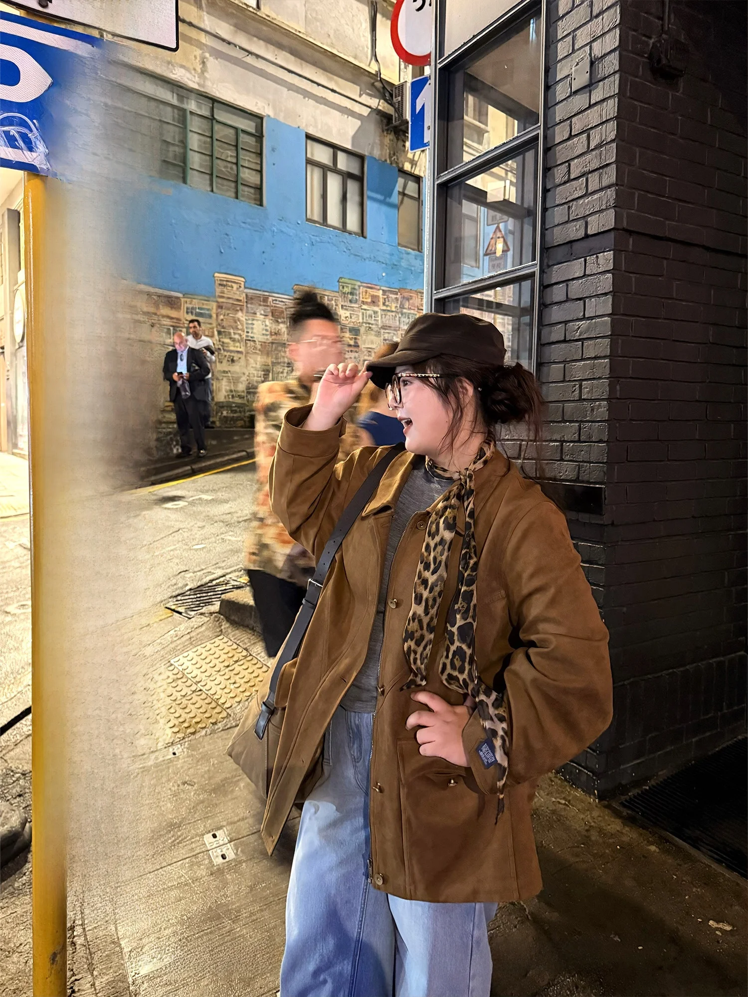 

Old Chapter And Little Fat PONGKIKI Retro Brown Suede Jaet Brown Merlot Small Size Coffee Color Top Women's Coat