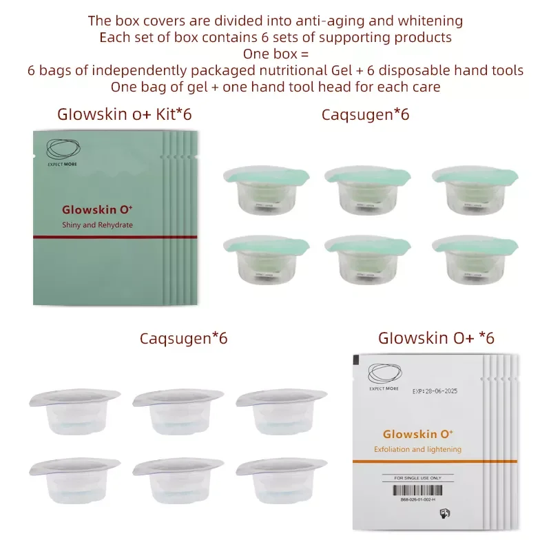 Glowskin O+ CO2 Bubble Oxygenation Pods RF Skin Tightening Oxygen