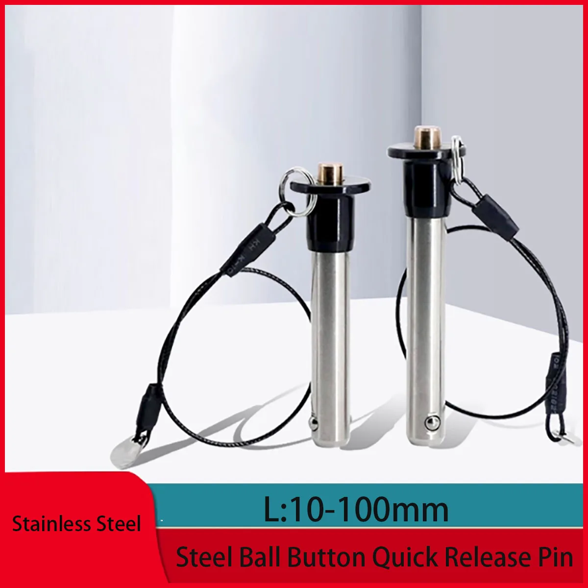 

Quick Ball Head Locking Pin Steel Ball Quick Release Safety Pin Diameter 6mm Length 10-100mm