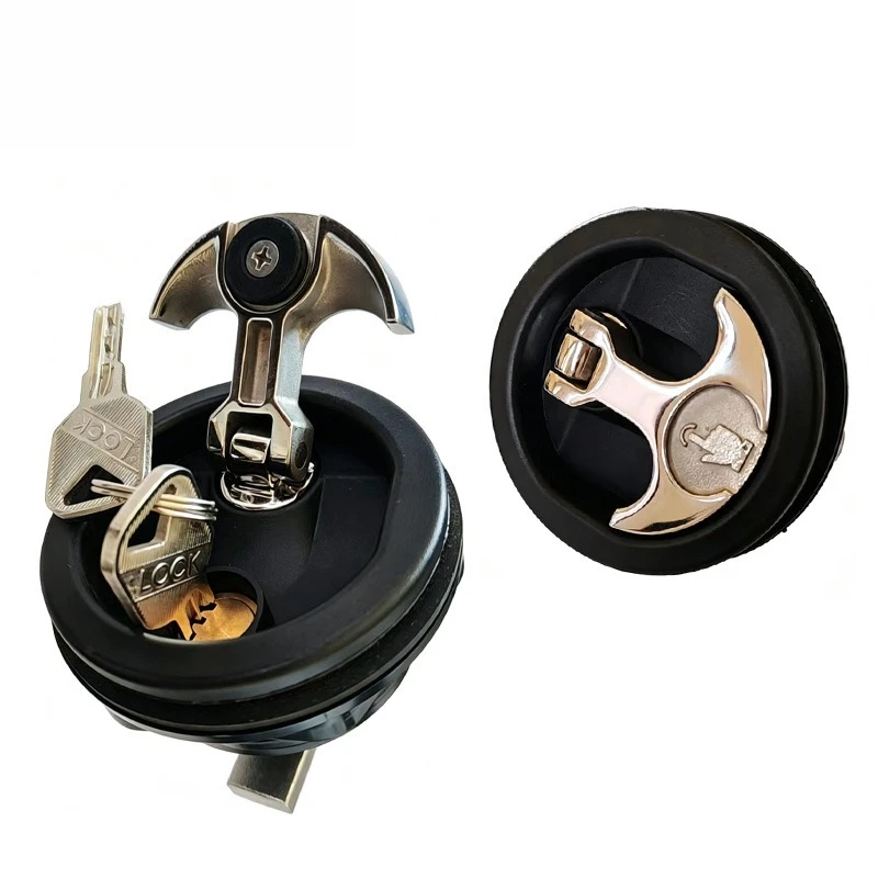 316 Stainless Steel Deck Lock Buckle Marine Black Plastic Floor Toolbox Fastener Boat Yacht Fixed Hardware Accessories