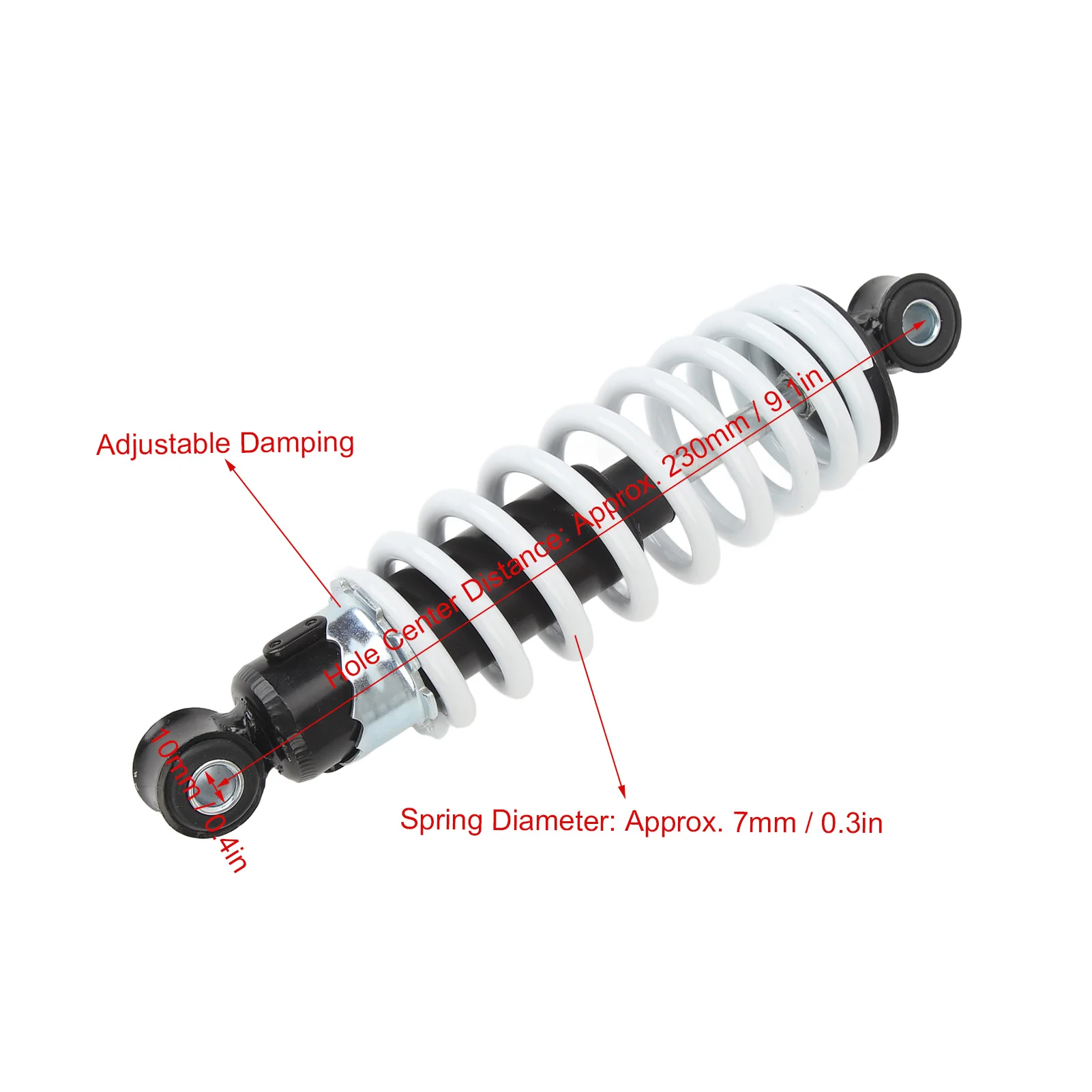 امتصاص الصدمات 230 مللي متر ثقب المسافة قابل للتعديل التخميد تعليق ممتص الصدمات الزنبركي ل 50cc 70cc 90cc 110cc الترابية دراجة الطرق غير الممهدة #6