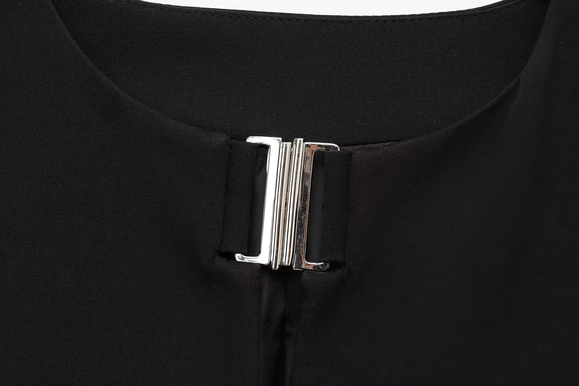 PB&ZA Top corto da donna senza maniche con bottoni sul davanti e pantaloni a gamba larga a vita alta Set da due pezzi per la moda estiva