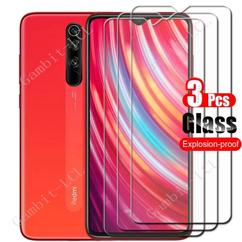 3PCS 9H Tempered Glass For Xiaomi Redmi Note 8 Pro 6.53