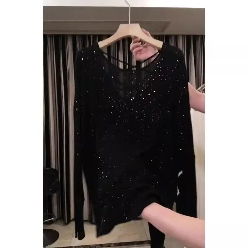 Lightweight Breathable Shiny Cool Sunscreen Shirt New Summer Top Fashionable Loose Slimming T-shirt