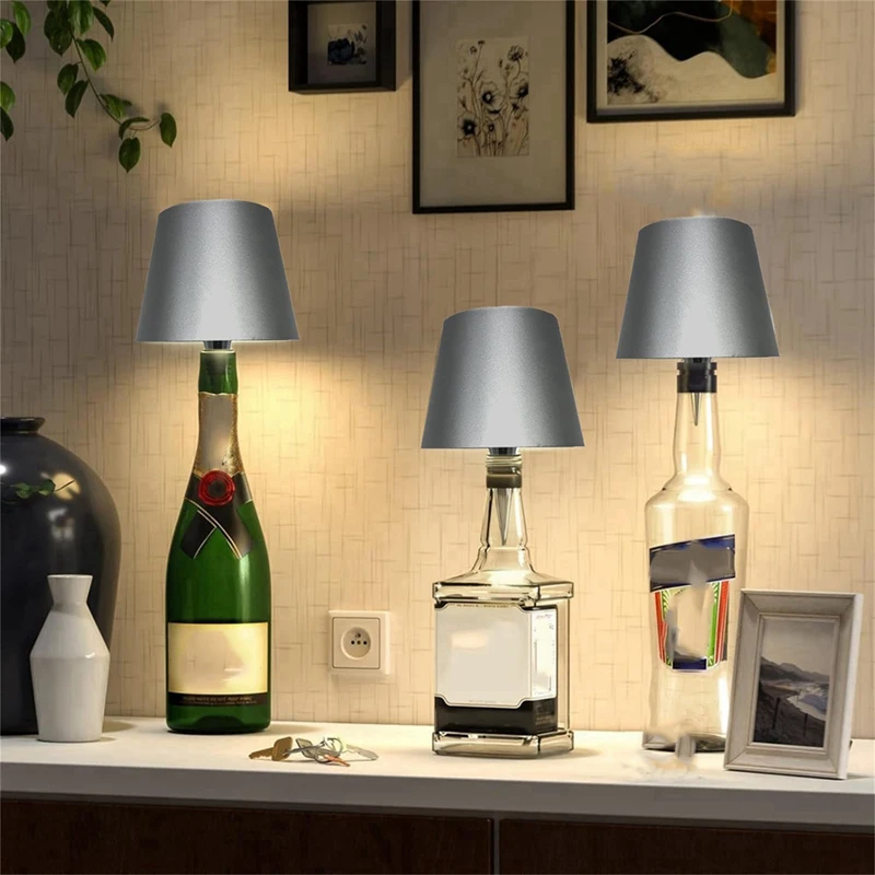 Wireless Bottle Lamp,Wireless Bottle Lamp,Bottle Lights For Liquor Bottles,Wireless Wine Bottle Light Head Desk Lamp