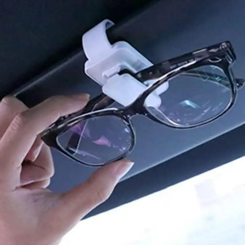 1pcs Car Sunglass Holder Glasses Holder For Car Visor Unobstructed View Ticket Card Cli Multifunctional Car Interior Accessory