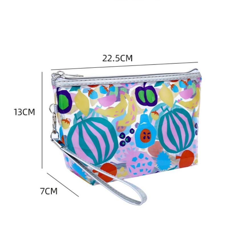 PVC Women Portable Makeup Bag Travel Transparent Toiletries Organizer Waterproof Cosmetic Bag Female Wash Make Up Storage Bag