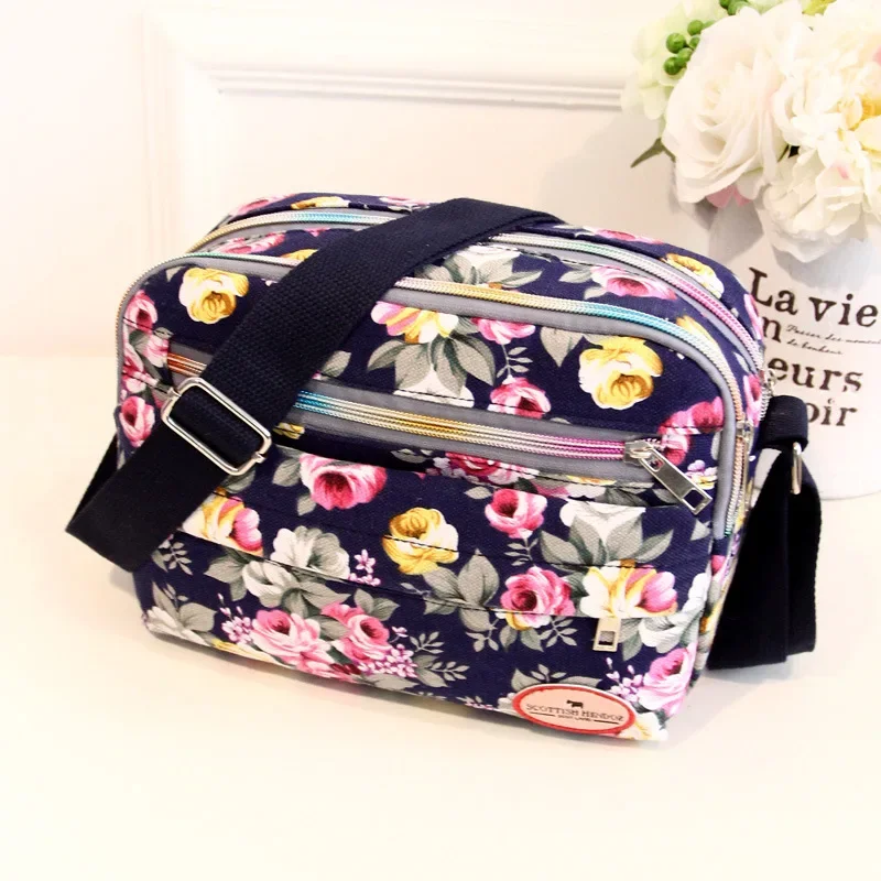 2023 Women\'s Canvas Bags Shoulder Diagonal Small Square Handbag Multifunctional Hot Sale Large Capacity Nylon Crossbody Bag