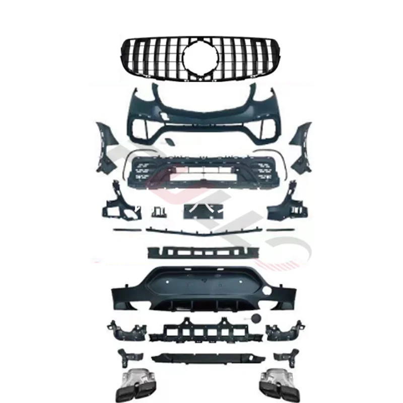 

Car Bumpers Modified for benz GLC Coupe C253 2016-2019 to GLC63S AMG Style Front Bumper Rear Diffuser Grille Exhaust Pipes