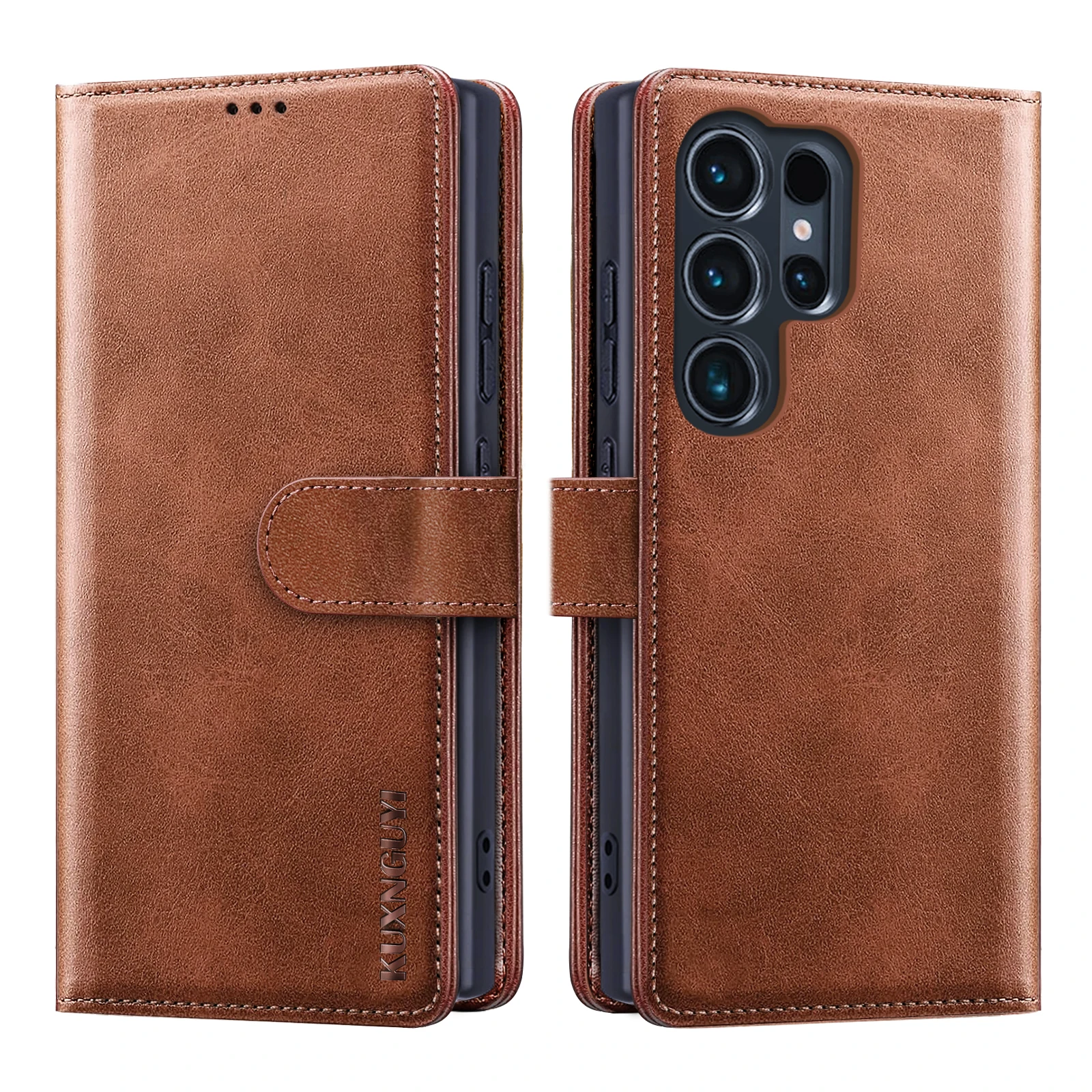 Para Samsung Galaxy S25 Ultra 25 Plus 25Ultra S25Ultra tarjetero de cuero con tapa magnética funda de teléfono Galaxy S25 Ultra funda tipo billetera