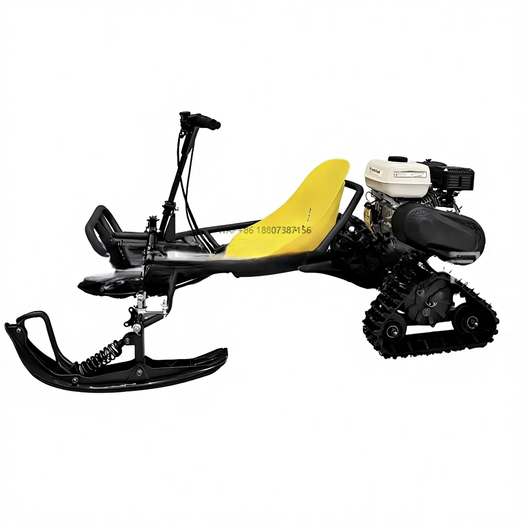 

Factory Customized 4-Stroke 212CC Crawler Sled Kart Outdoor Ski Car Snowmobile with 180kg Load Capacity