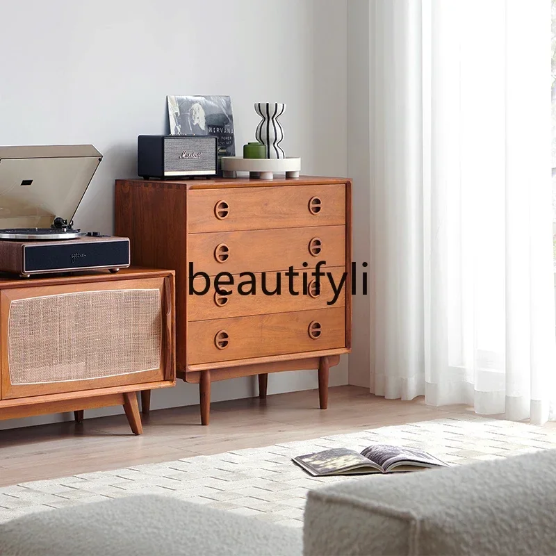 

yj32 Solid wood drawers, cabinets, storage, bedroom, Nordic living room ins style antique furniture