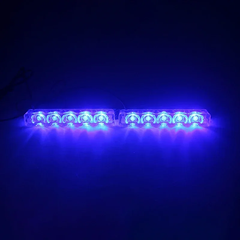 2PCS 5\6LED DRL Ambulance Police Light 12V Strobe Warning Light Car Truck Light Flashing Firemen LED Emergency Warning Lights - Image 6