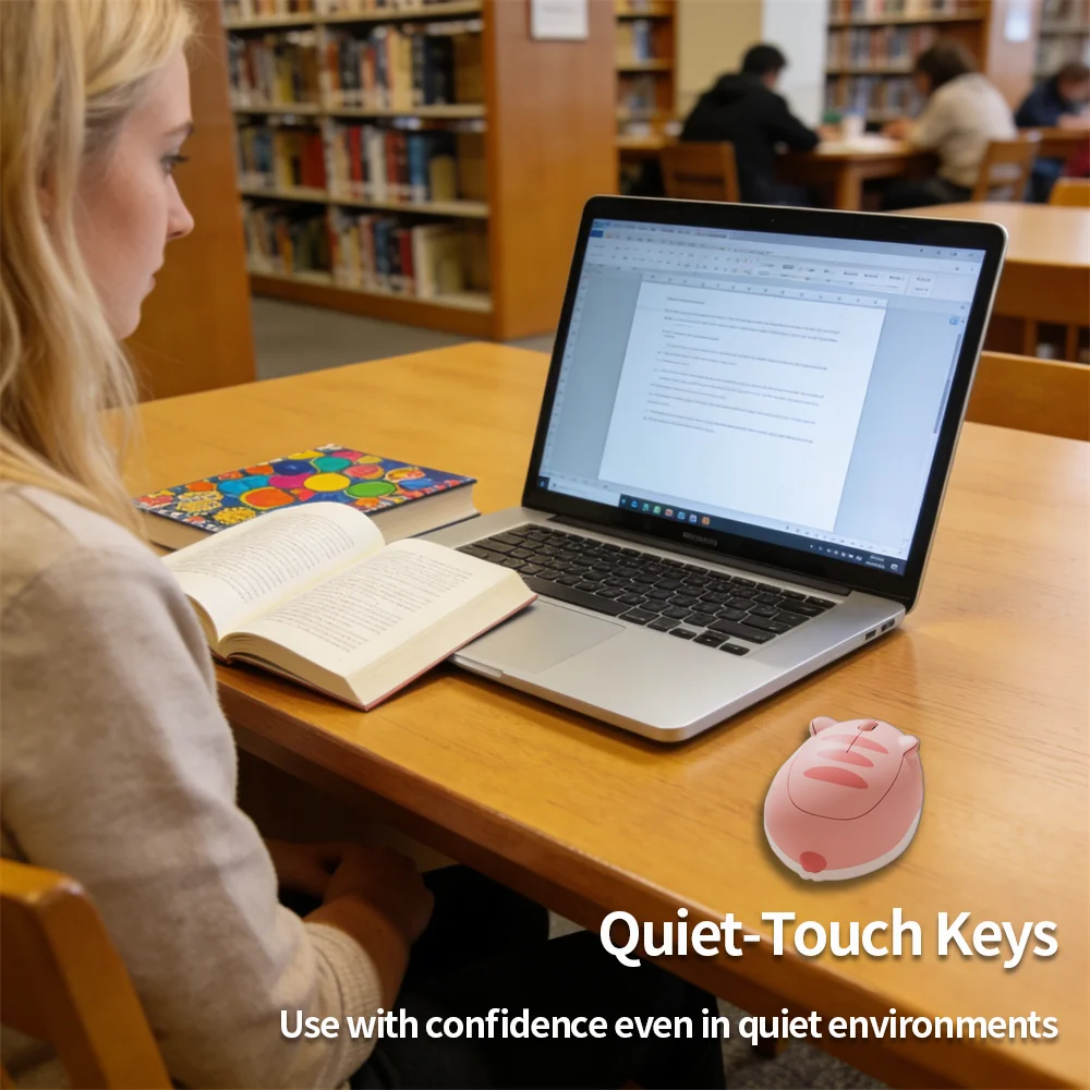 

Беспроводная мышь Meow Meow с подключением 2.4G и Bluetooth, бесшумные кнопки, для средних и больших рук, серия Cute Pet, подарок для девушки