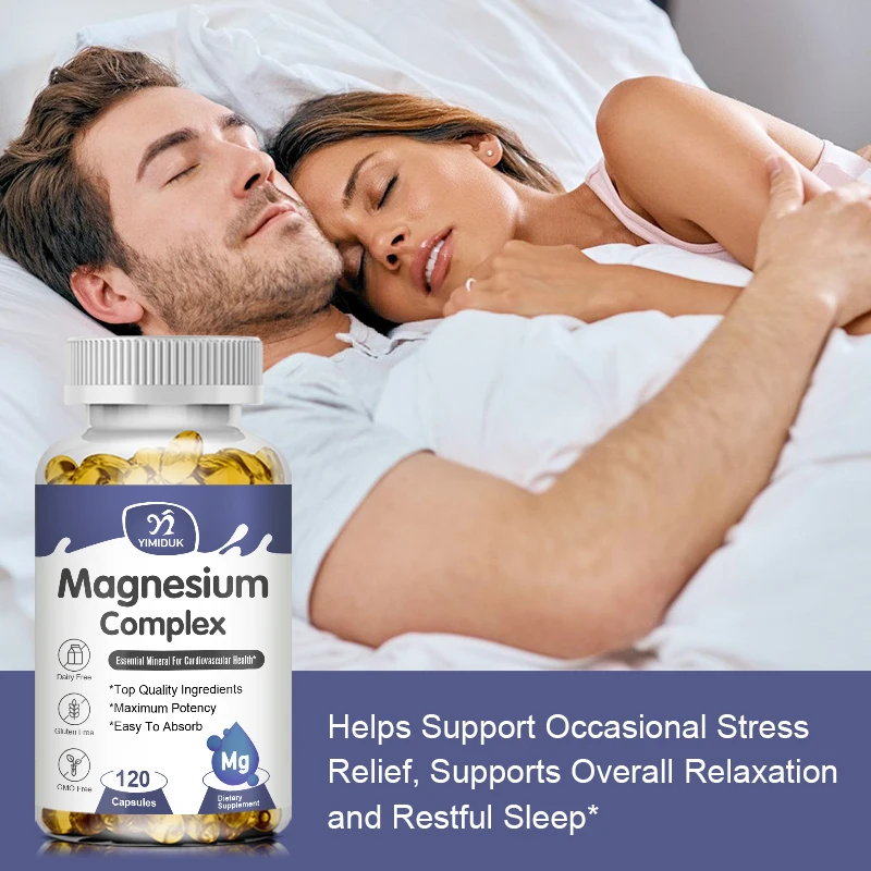 Yimiduk Magnesium Complex Capsules - Bone, Muscle & Heart Health Supplement, Sleep Support, Relaxation, Stress & Anxiety Relief