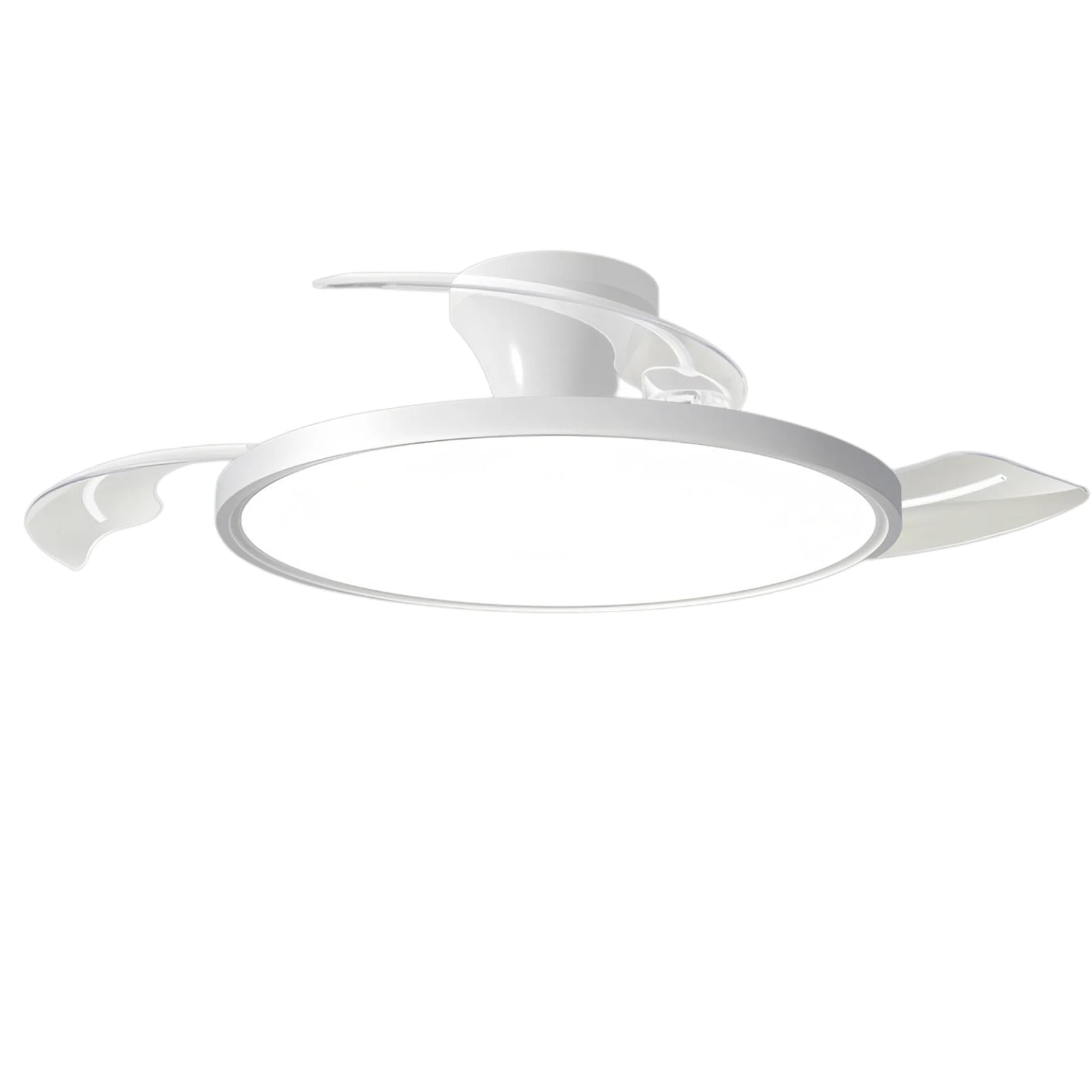 Jelena ventilateur de plafond avec mélanges pliants ventilateur de maison intelligente pales rétractables ventilateur de plafond avec lumière télécommande LED réglable