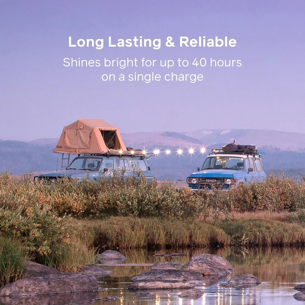 BioLite 44 Fuß solarbetriebene Lichterkette mit 20 langlebigen LED-Lampen in Warmweiß, wasserdichte Außenbeleuchtung mit USB-C-Licht